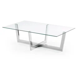Kave Home Salontafel Plam Glas, 120 x 70cm* Glazen Salontafel