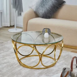 Artistiq Living Salontafel Tighe 80cm* Glazen Salontafel|Ronde Salontafel