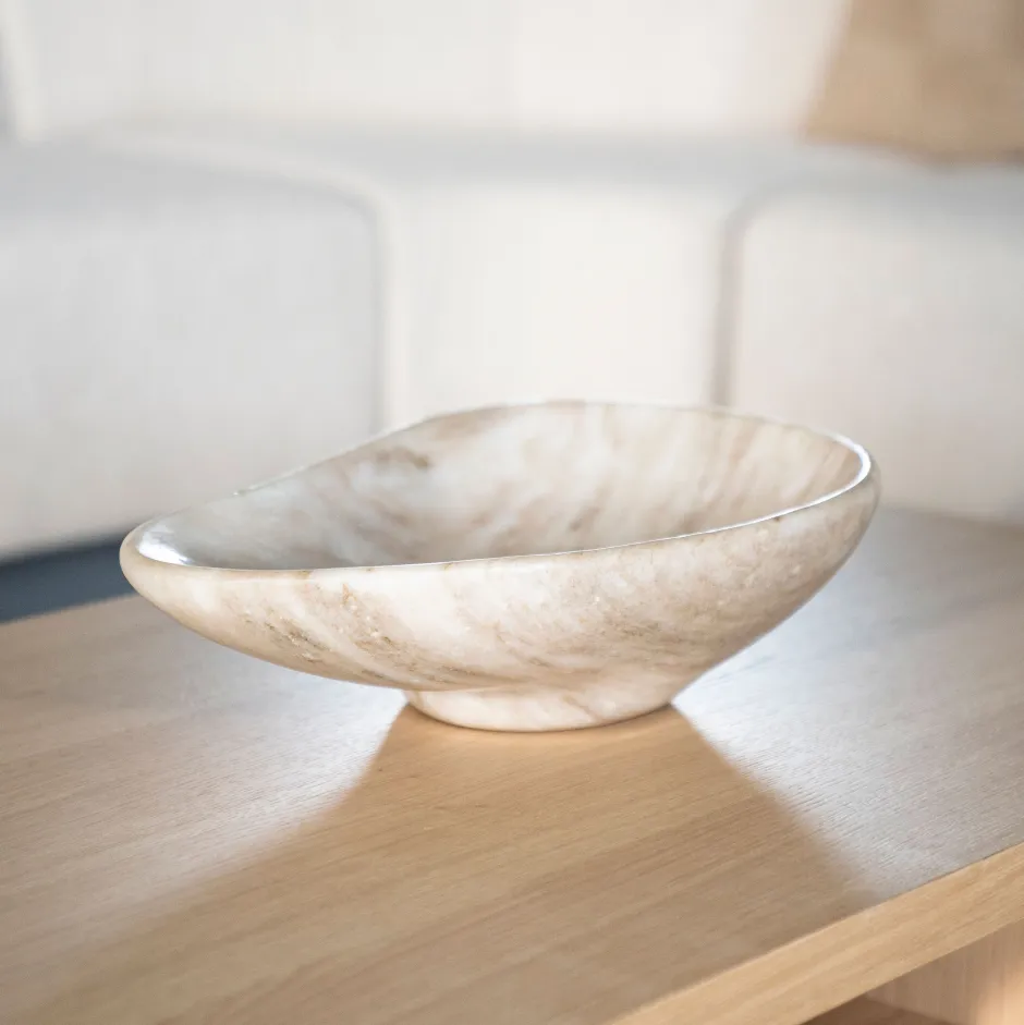By-Boo Schaal Grigio Marmer, 43 x 27cm* Overige Decoratie
