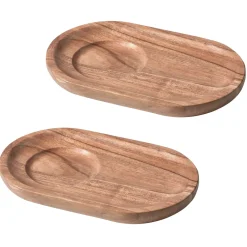 WOOOD Serveerplateau Josje Acaciahout, Set van 2 stuks, kleur* Keukengerei