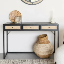 ZILT Sidetable Abraham Hout en rotan, 120cm* Sidetables