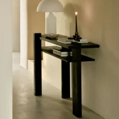 Ethnicraft Sidetable Abstract Gevernist Teakhout, 133cm, kleur* Sidetables