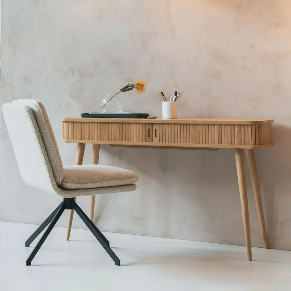 Zuiver Sidetable/Bureau Barbier Hout, 120cm* Bureaus|Sidetables