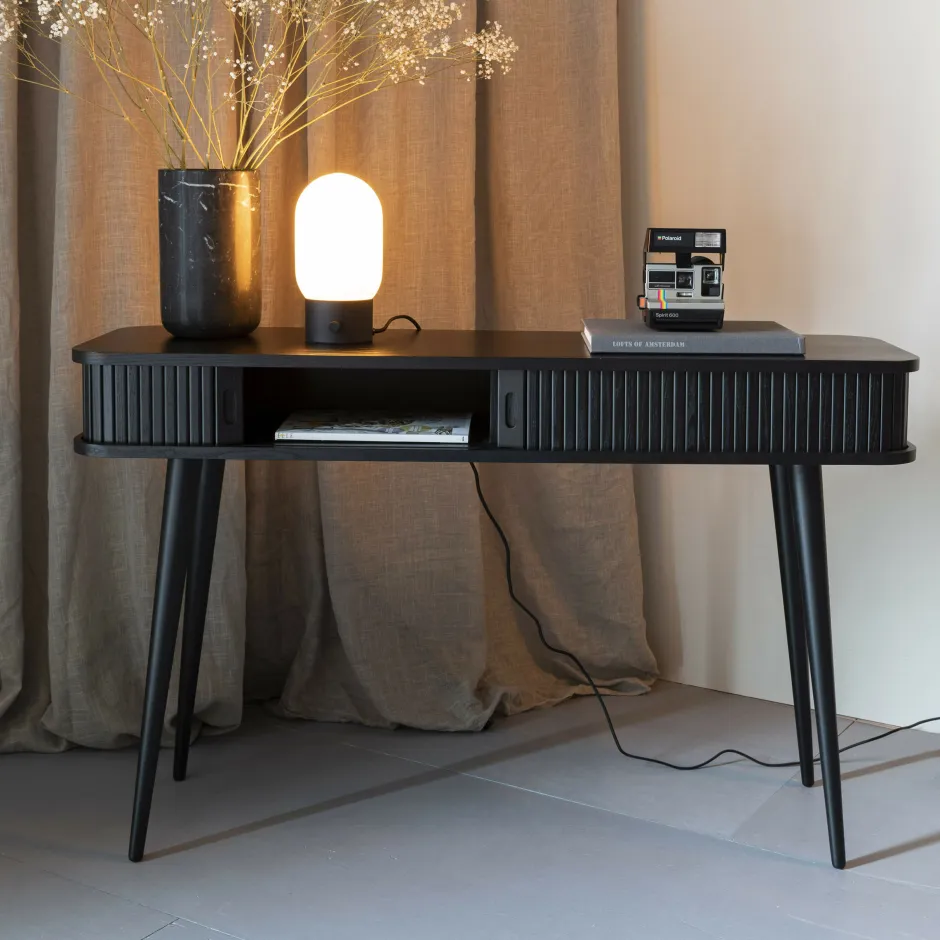 Zuiver Sidetable/Bureau Barbier Hout, 120cm* Bureaus|Sidetables