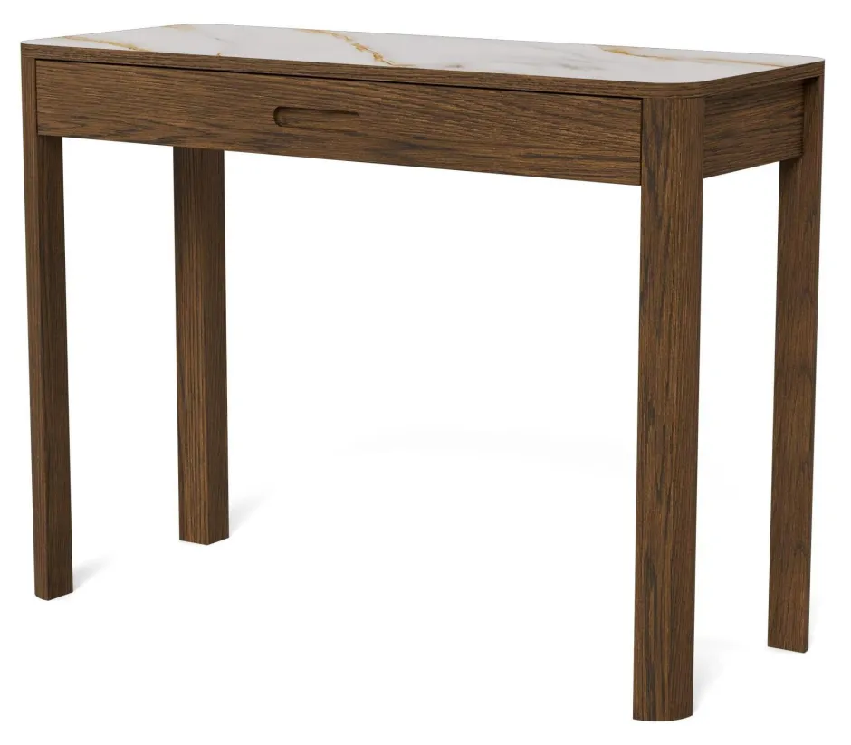Bendt Sidetable Jawana Marmerlook en eikenfineer, 100cm* Sidetables