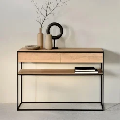 Ethnicraft Sidetable Monolit Eikenhout, 122cm* Sidetables