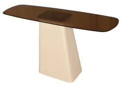 Brix Sidetable Mylon Glas en gecoat staal, 140cm* Sidetables