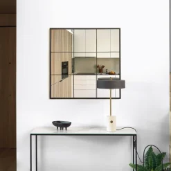 Kave Home Spiegel Ulrica 80 x 80cm* Zwarte Spiegels