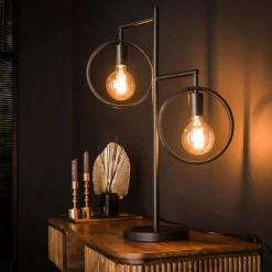 LifestyleFurn Tafellamp Holley 2-lamps, Ø22cm, kleur* Tafellampen