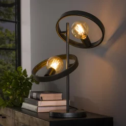 LifestyleFurn Tafellamp Homer 2-lamps, kleur Charchoal* Tafellampen