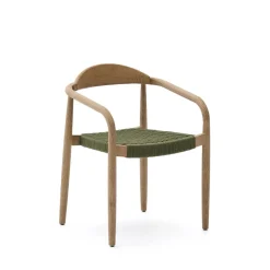 Kave Home Tuin / Eetkamerstoel Nina Acaciahout* Terrasstoelen|Beige Eetkamerstoelen