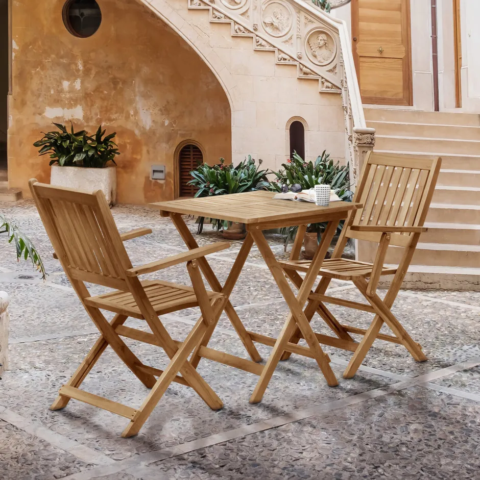Artistiq Living Tuinset Larissa 2 stoelen + 1 tafel, Acaciahout* Loungesets