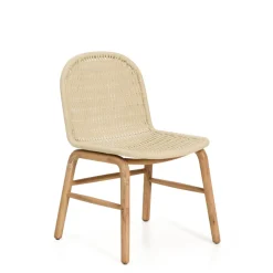 Kave Home Tuinstoel Alipa Acaciahout en touw* Terrasstoelen
