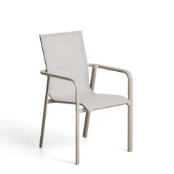 Kave Home Tuinstoel Canea Textileen, kleur /Taupe* Terrasstoelen