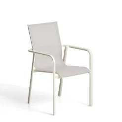 Kave Home Tuinstoel Canea Textileen, kleur Beige/Ecru* Terrasstoelen
