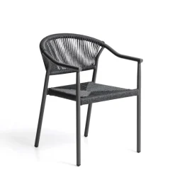 Kave Home Tuinstoel Livadia Staal en touw* Terrasstoelen