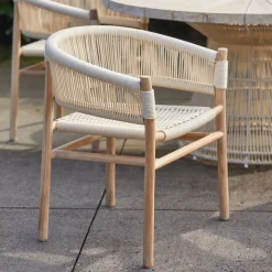 Rivièra Maison Tuinstoel Saint Tropez Teakhout en touw* Terrasstoelen
