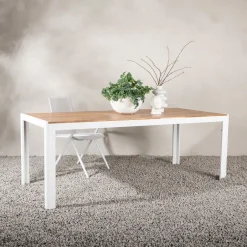 Nohr Tuintafel Catheryne Acaciahout, 200 x 100cm, kleur Wit* Eettafels Voor In Je Tuin