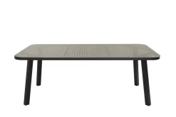 Nohr Tuintafel Leontyne Glas en wicker, 200 x 100cm* Eettafels Voor In Je Tuin