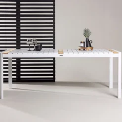 Nohr Tuintafel Lynnetta Aluminium en teakhout, kleur* Eettafels Voor In Je Tuin