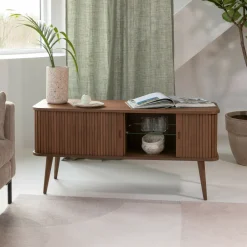 Zuiver TV-meubel Barbier Hout, 120cm* Tv-Meubel Zwart