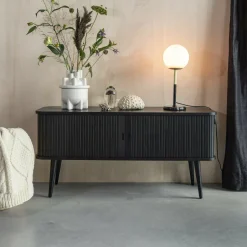 Zuiver TV-meubel Barbier Hout, 120cm* Tv-Meubel Zwart