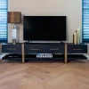 Richmond Interiors TV-meubel Cambon Eiken, 240cm* Tv-Meubel Zwart