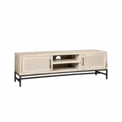 RENEW TV-meubel Carini Hout en Webbing, 160cm* Tv-Meubel Zwart