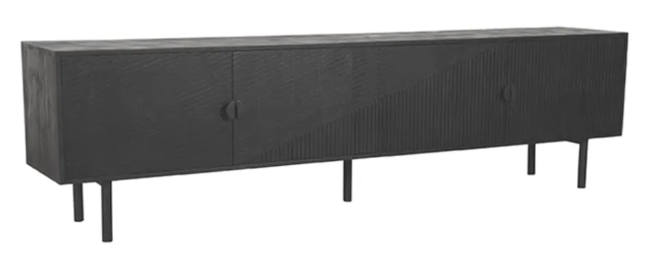 LABEL51 TV-meubel Cotia Mangohout, 220cm* Tv-Meubel Zwart