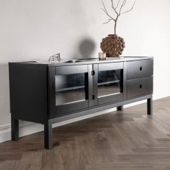 Nohr TV-meubel Dorthy MDF en staal, 150cm* Tv-Meubel Zwart