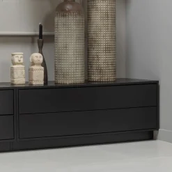 WOOOD TV-meubel Finca Mat zwart, 100cm* Tv-Meubel Zwart