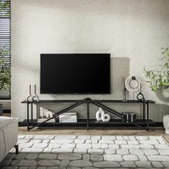 LifestyleFurn TV-meubel Jerrod Liquid metal* Tv-Meubel Zwart
