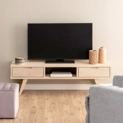 Bendt TV-meubel Mads 150cm eikenhout whitewash* Tv-Meubel Hout