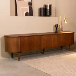 LABEL51 TV-meubel Oliva Eiken, 220cm* Tv-Meubel Zwart