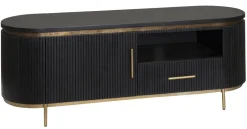 Tower Living TV-meubel Rivello Mangohout, 150cm* Tv-Meubel Zwart