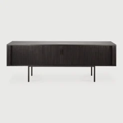 Ethnicraft TV-meubel Roller Max Gevernist Teakhout* Tv-Meubel Zwart