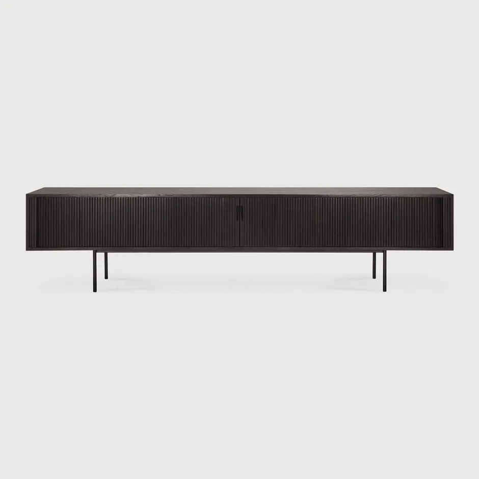 Ethnicraft TV-meubel Roller Max Gevernist Teakhout* Tv-Meubel Zwart