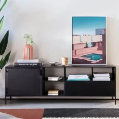 Kave Home TV-meubel Shantay metaal, 150cm* Tv-Meubel Zwart