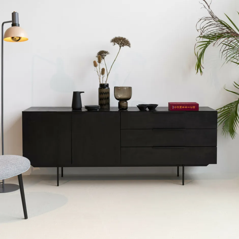 Zuiver TV-meubel Travis Eikenhout, 180cm* Tv-Meubel Zwart