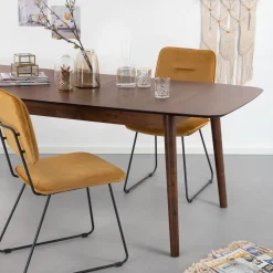 Sohome Uitschuifbare Eettafel Montreux Walnoot, 180-219 x 90cm* Sohome Giftcard|Uitschuifbare Eettafel