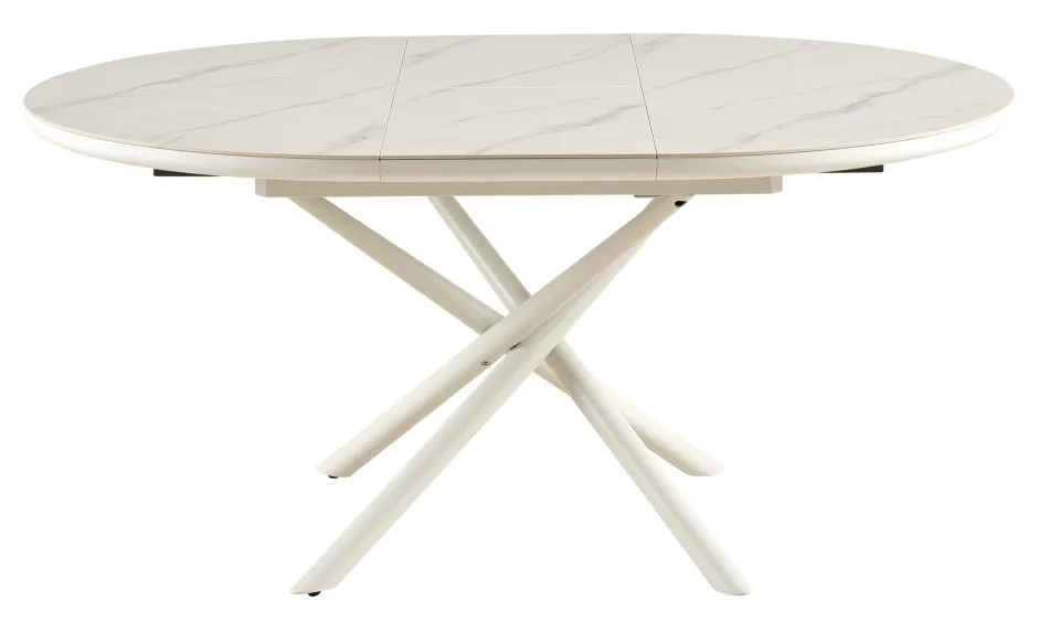 Artistiq Living Uitschuifbare Eettafel Arminda Marmerlook, 120 / 160 x 120cm* Uitschuifbare Eettafel|Marmeren Eettafel