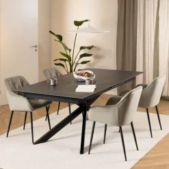 Bendt Uitschuifbare Eettafel Chrislyn Keramiek, 200-240 x 100cm* Uitschuifbare Eettafel|Rechte Eettafel