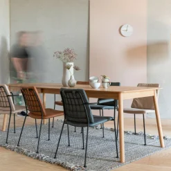 Zuiver Uitschuifbare Eettafel Glimps Essenhout, kleur* Uitschuifbare Eettafel|Rechte Eettafel