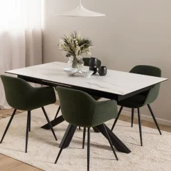 Bendt Uitschuifbare Eettafel Line Keramiek, kleur* Uitschuifbare Eettafel|Rechte Eettafel