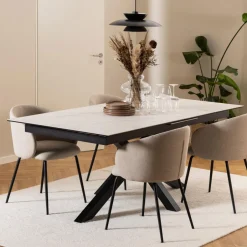 Bendt Uitschuifbare Eettafel Line Keramiek, kleur* Uitschuifbare Eettafel|Rechte Eettafel