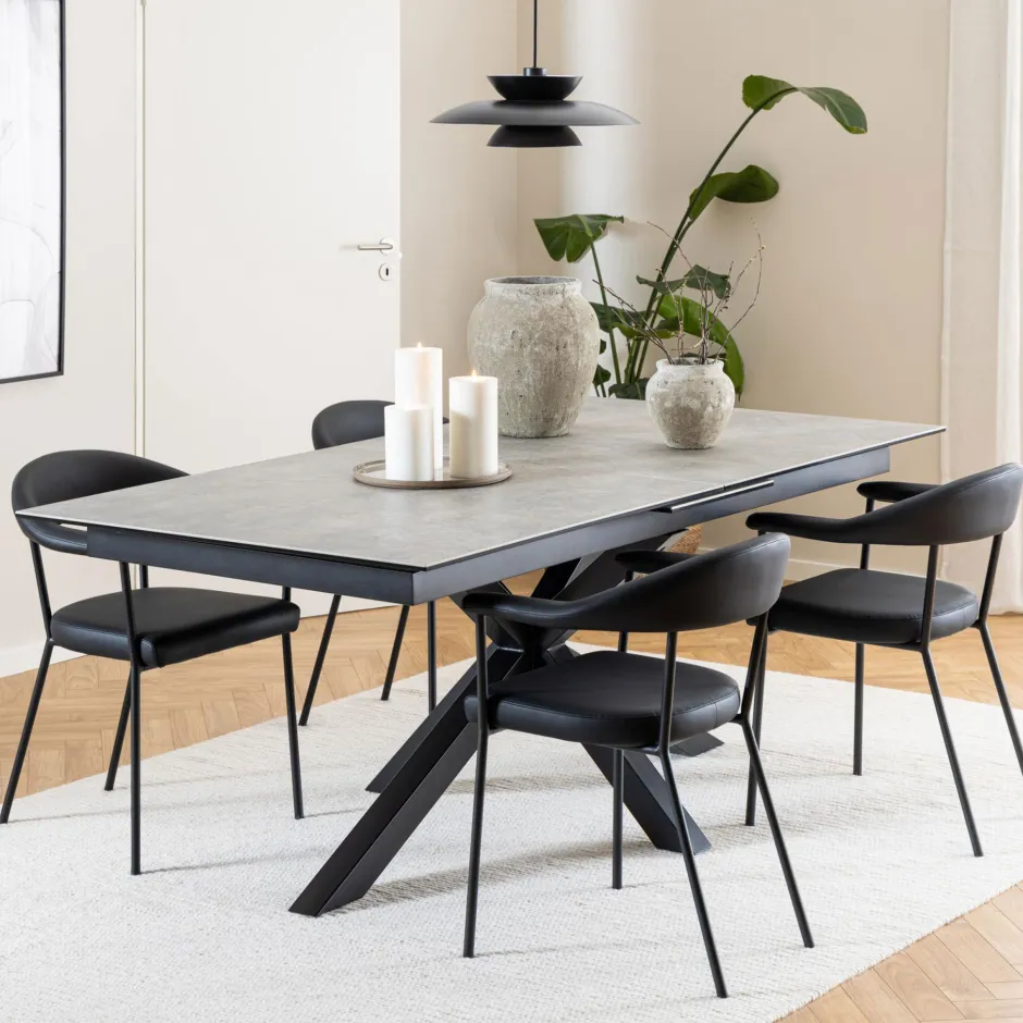 Bendt Uitschuifbare Eettafel Line Keramiek, kleur* Uitschuifbare Eettafel|Rechte Eettafel