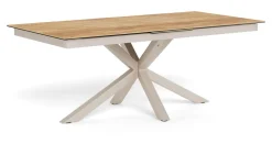 Bendt Uitschuifbare Eettafel Line Keramiek met eikenlook, 200/240 x 100cm* Uitschuifbare Eettafel|Rechte Eettafel