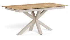 Bendt Uitschuifbare Eettafel Line Keramiek met eikenlook, 168/210 x 90cm* Uitschuifbare Eettafel|Rechte Eettafel