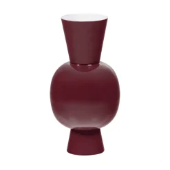 WOOOD Vaas Auri 38cm, kleur Wijnrood* Vazen