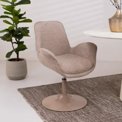 WOOOD Verstelbare Eetkamerstoel Marten Geweven stof, kleur* Eetkamerstoelen Met Armleuning